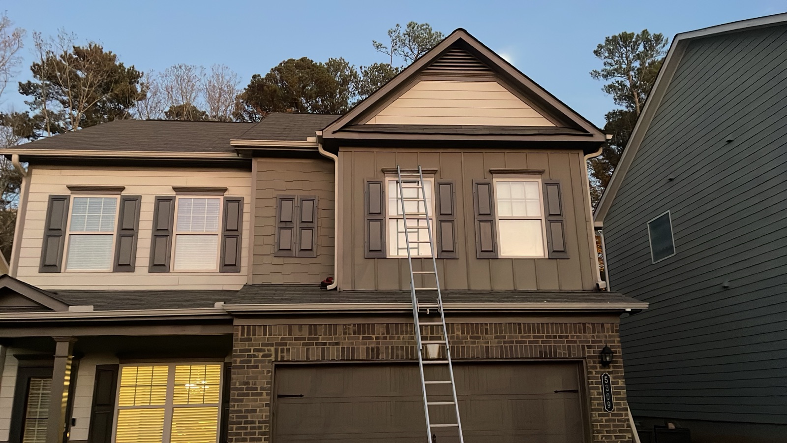 Exterior fascia and trim repair with full repaint